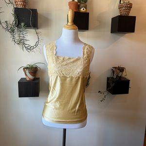 Light Gold/Beige Silky Lace Camisole